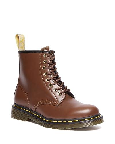 Dr. Martens Chelsea Boot, Stivaletti Uomo, Brown Norfolk Flat & Brown Borg Fleece, 45 EU