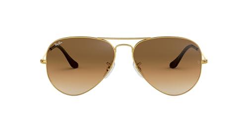 Ray-Ban Occhiali da Sole Unisex-Adulto, Oro (Gold), 55 mm