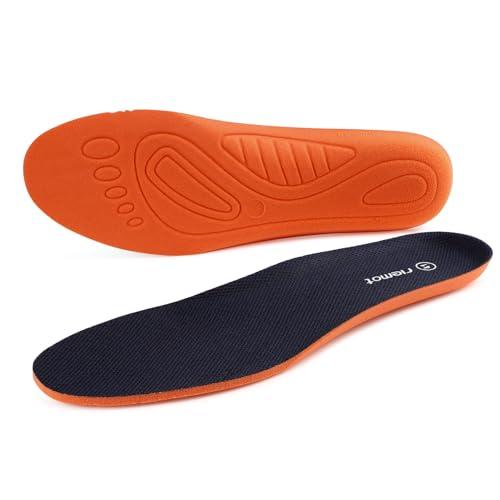 riemot Solette Scarpe Uomo Donna,Solette Sportive per Assorbimento Degli Urti e Ammortizzazione,Solette Memory Foam Supporto Arco Suole Scarpe,Inserti per Scarpe Traspirante di Ricambio,Blu,44 EU