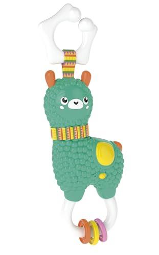 Clementoni Baby Happy Alpaca, Sonaglio Neonato 3+ Mesi, Gioco Prima Infanzia, Sonaglino Elettronico per Stimolare Lo Sviluppo Multisensoriale e la Manualità, con Anello Appendibile, 17505