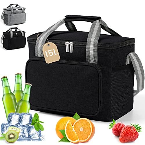 DUNSOO 15L Borsa Termica Porta Pranzo, Borsa Termica, Borsa Frigo Borsa Pranzo Ufficio Donna, Borsa Termica Piccola per Picnic/All'aperto/Barbecue/Campeggio/Viaggi da Usare Anche in Spiaggia