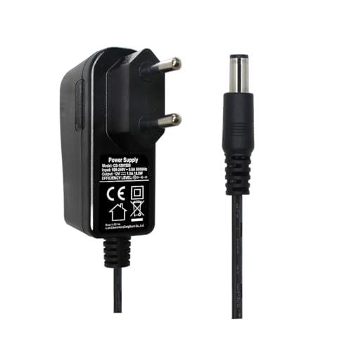 Alimentatore CA da 100-240 V a CC 12V 1,5A Alimentazione 5,5 mm x 2,1 mm per telecamere CCTV DVR NVR LED Light Strip