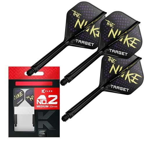 Target Darts Luke Littler K Flex Alette e Sistema di Aste, No.2 (Medio, 33mm) | Confezione da 3 Alette Kflex all in One, The Nuke Player Edition Accessori Freccette | Freccette K-Flex