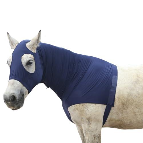 Gallopoff Hood Cavallo Elasticizzato con zip - Copertura del Collo e del Volto Completa