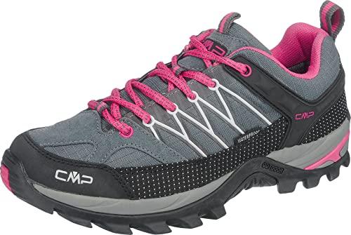 CMP Rigel Low Wmn Trekking Shoe Wp, Scarpe da trekking Donna, Grey-Fuxia-Ice, 39 EU