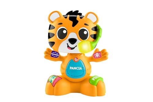 Fisher-Price Animal Band - Carlotta la Tigrotta Prime Scoperte, tigre interattiva per l'apprendimento con 50+ canzoni e suoni, luci multicolore, giocattolo per bambini, 9+ mesi, HYL04
