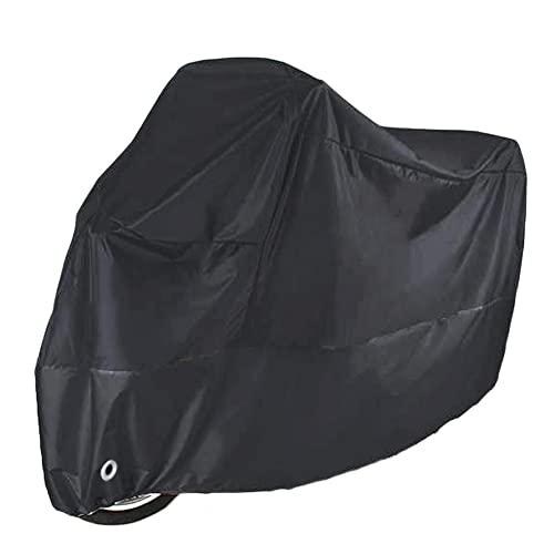 LONGLUOSI Telo Coprimoto e Antivento - Anti-polvere e Antifurto, Con Sacca per Il Trasporto, Colore: Nero,190T Anti UV per Moto Motorino Motociletta - 245 * 105 * 125cm（XXL）