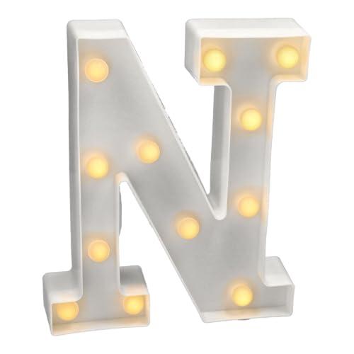 JANDEI - Lettere LED, Numeri Luminosi, Figura a Cuore, 22cm, con Luce Calda per Decorazione e Atmosfera, Luci Notturne Scrivania, Compleanni, Matrimoni, Vetrine. Funzionano con batterie AA (N)