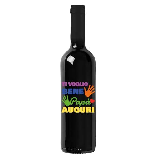 Bottiglia di Vino IGT Toscana Rosso personalizzato per lui - Idea regalo esclusiva e originale per uomo, festa del Papà, festa del Nonno, nuova nascita, compleanno e Natale.