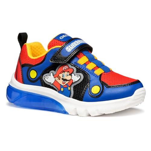 Geox J CIBERDRON Boy F, Scarpe da Ginnastica, Royal/Red, 27 EU