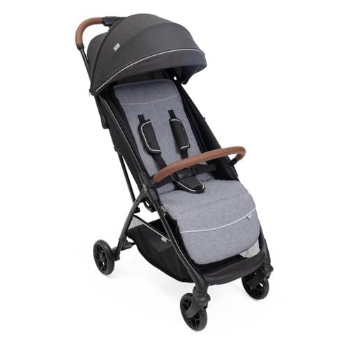 Chicco Glee, Passeggino 0+ Mesi-22 Kg, con Chiusura Automatica e Compatta, Capotte Estensibile con Trattamenti UV50+ Antipioggia, Schienale Reclinabile e Regolabile, Poggiagambe, Grigio
