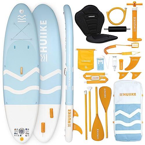 HUIIKE Tavola Sup Gonfiabile Adulti con Accessori Inclusi, Pagaia, Pinne, Pompa. Stand Up Paddle Board con Grande Stabilità e Resistenza. 305 x 84 x 15 cm, Carico Massimo 130 kg