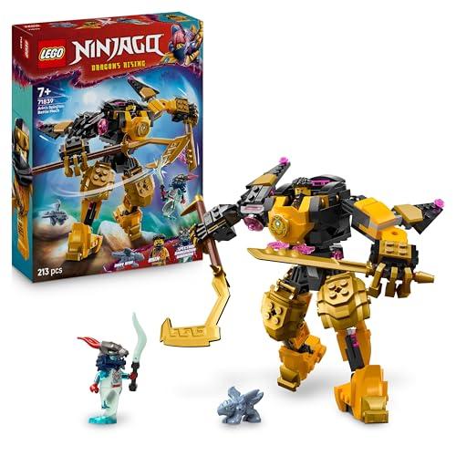 LEGO NINJAGO Battle Mech Spinjitzu di Arin - Action Figure Snodabile con Parti Scambiabili, Drago Giocattolo Baby Riyu e 2 Minifigure - Regalo per Bambini da 7 Anni Fan di La Rivolta dei Draghi 71839