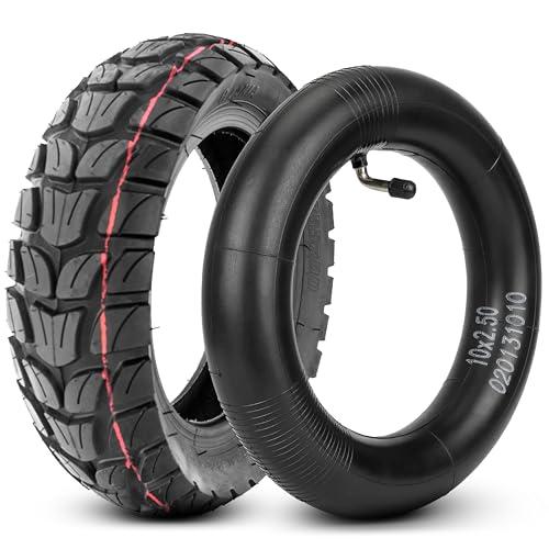 ANSENI Ruote monopattino elettrico 10 pollici (10X3.0) (80/65-6) (255X80) camera d aria 10x2.50, per Kugoo M4 Dualtron VICTOR LUXURY EAGLE Speedway 4 Zero 10X (1 ruote+1 camera aria)