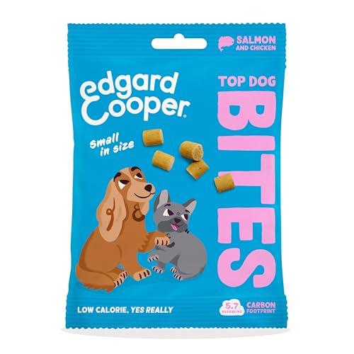 Edgard & Cooper Snack per cani, (Salmone/Pollo, 1 x 50g, Piccolo), Top Dog Bocconcini, Senza cereali, ricco di proteine e carne fresca di qualità, con aminoacidi essenziali
