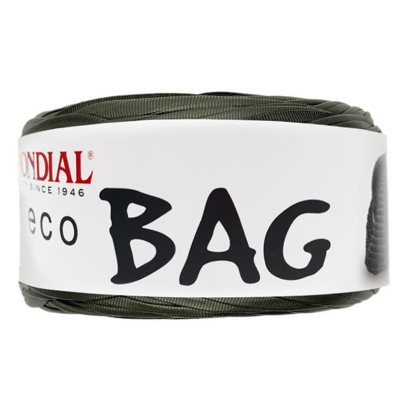 Mondial Eco Bag | FETTUCCIA ECOPELLE | Gomitolo di colore VERDE Cod.608 | ideale per realizzazione borse, accessori, sottopiatti, cestini, bijoux | 300 grammi 135 metri