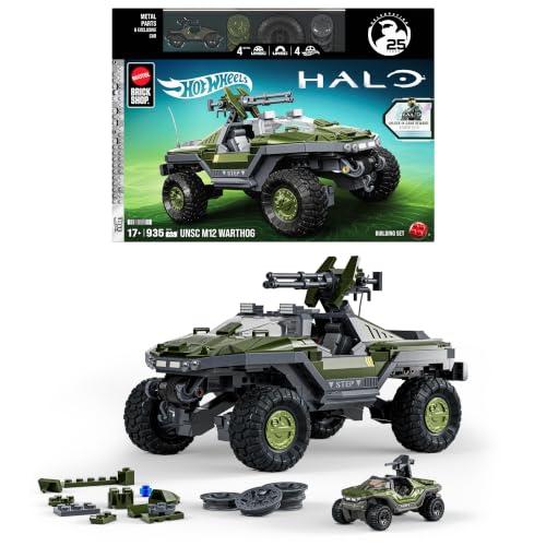 Mattel Brick Shop Hot Wheels Halo Set da costruire UNSC M12 Warthog