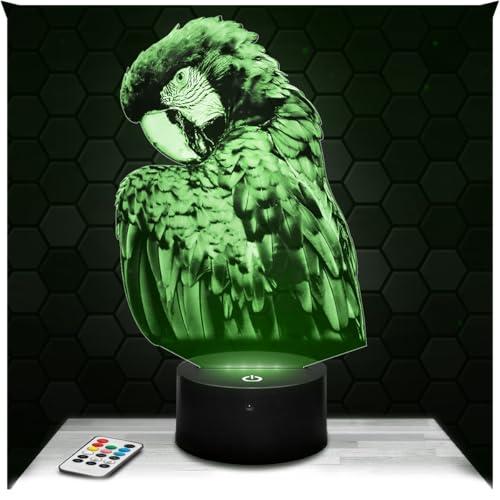 Lampephoto.fr - Lampada 3D di Pappagallo, Decorazione Animale Uccello, Idea Regalo Uomo Donna oggetto Pappagallo Luce Notturna Adulto Decorazione CamerA. Idea Regalo Natale Uomo Donna Originale, Led
