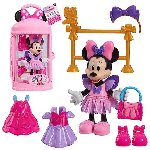 Just Play Bambola ballerina di Minni della collezione Fabulous Fashion Disney Junior, set di bambole e accessori da 13 pezzi, giocattoli per bambini dai 3 anni