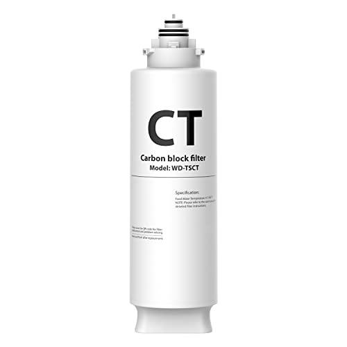 Waterdrop TSCT - Filtro per acqua da incasso, ricambio per Waterdrop TSU-W, TSC a 3 stadi, sistema di filtraggio dell'acqua sottotutto, 7500 litri ad alta capacità, 1 confezione