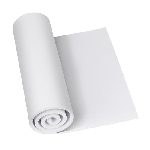 Do²ping Gomma EVA Bianca, EVA Foam 10mm Schiuma EVA Cosplay, 35.5 x 99cm gommapiuma EVA ad alta densità 86kg/m3 per il progetto di fai da te in costume (10mm Bianca)