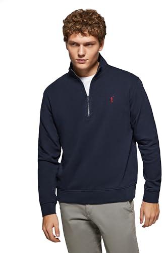 Polo Club Felpe con Cerniera Senza Capuccio Uomo - Sweatshirt 100% Cotone