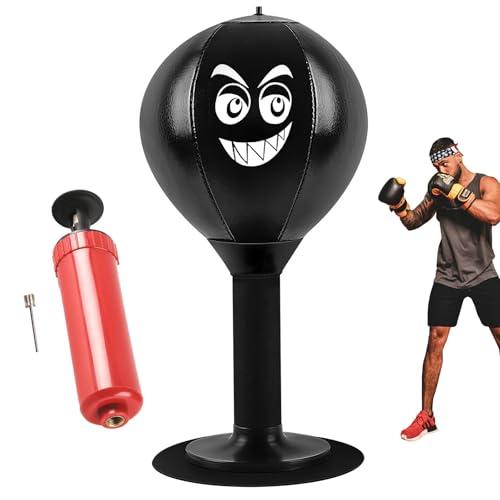 STFALI Pungiball Tisch, Punching Ball Schreibtisch, Mini Sacco da Boxe per Adulti, Antistress Aduct Fun Punch, Punchball con Ventosa ad alta Adesione (Type 2)