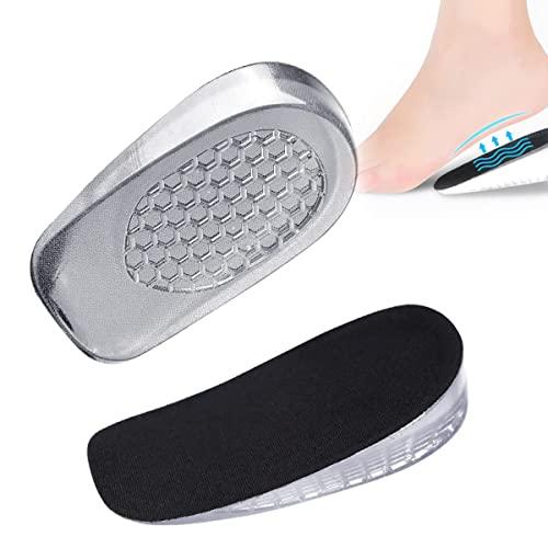 Altezza Aumentando Solette - 1 Paia 1CM Tallone in Gel per Donna Uomo, Inserti Invisibili per Sollevare le Scarpe, Cuscinetti con Sperone Calcaneare