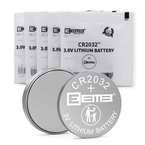 EEMB CR2032 3V Batteria al litio Li-MnO₂ Batteria a bottone 2032 DL2032 ECR2032 LM2032 Compatibile con portachiavi per auto monitor del glucosio telecomando collari per animali domestici