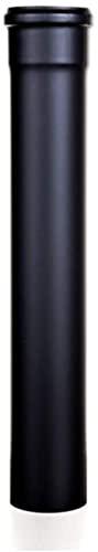 Tubo scarico pellet NERO Lineare Diametro 80 mm CM 25 50 100 NERO per canna fumaria (D 80mm H1000 PZ1)