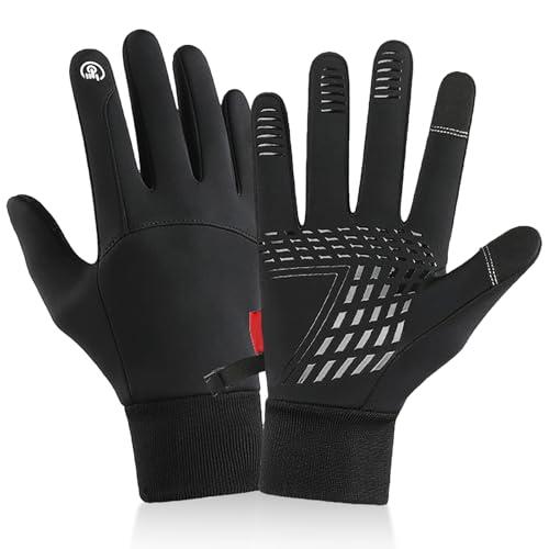 Zynxel Guanti Moto Invernali Antivento e Termici per Uomo e Donna, Impermeabili con Touch Screen, Antiscivolo, in Pile Ideali per Ciclismo, Alpinismo e Trekking (L)