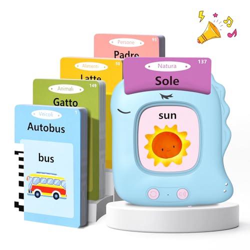Talking Flash Cards Schede Flash Cards Parlanti 224 Parole Unicorno Flash Cards Bambini 3+ Anni Giocattoli Educativi per Bambini Autismo e Logopedia Giochi Montessori Regali di Compleanno