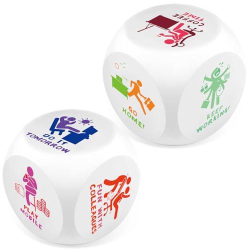 Ainiv 2PZ Cubo Antistress, Cubo Antistress da Ufficio, Cubo Colorato per Alleviare Lo Stress con 6 Divertenti Azioni, Giocattolo Antistress, Regalo per Colleghi, Regalo per Ufficio - Modello Ritratto