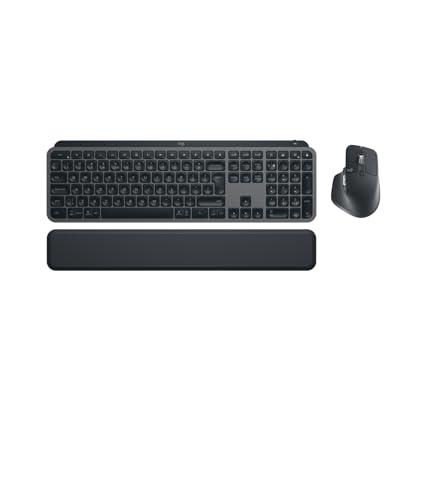 Logitech MX Keys S Combo: MX Master 3S, MX Keys S & MX Palm Rest - Grafite, Layout Internazionale QWERTY