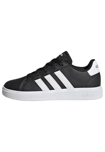 adidas Grand Court Lifestyle Tennis Lace-up Shoes, Sneaker Unisex - Bambini e ragazzi, Core Black Cloud White Core Black, 39 1/3 EU