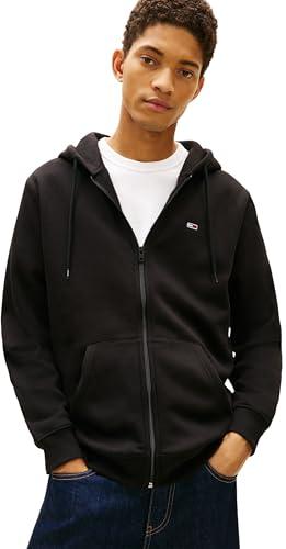 Tommy Jeans Tjm Reg S Flag Zip Thru Dm0dm20743bds006 Felpa con Cappuccio, Black (Black), XXL Uomo