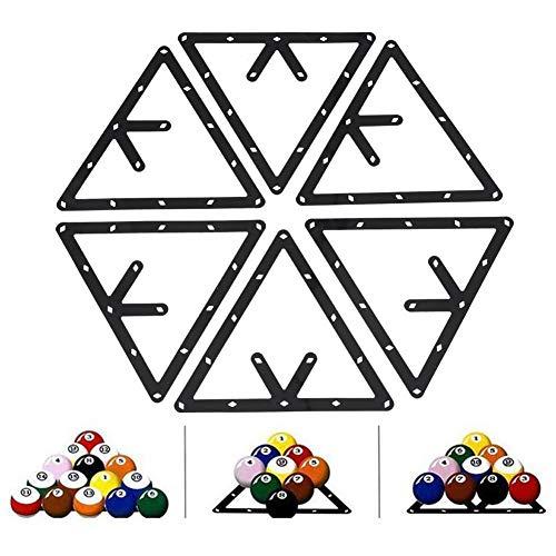 Foglio di Triangolo da Biliardo, Set di 6 Supporti per Palle da Biliardo a Triangolo, Design Moderno e Pratico, per Home, Bar, Studio di Gioco o tavoli da biliardo professionali