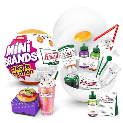 Mini Brands Capsula Create Krispy Kreme Halloween Serie 1 di ZURU, oggetti da collezione in miniatura ufficiali, confezione con oggetto misterioso a sorpresa, fai da te, lavoretti