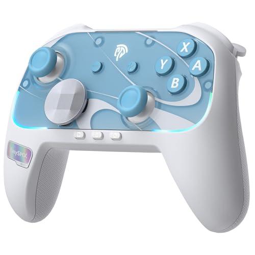 EasySMX S10 Wireless Controller per Switch 2/Switch 1/PC con Wake-up, Chat In-Game, Joystick TMR, Pulsanti Meccanici, Batteria 1200mAh, D-Pad Intercambiabile & Coprifrontale, Movimento 6-Assi
