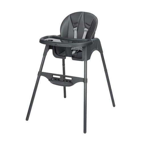 Bebeconfort Meely Plus Seggiolone Pappa 2 in 1, 6 mesi-3 anni, Seggiolone Evolutivo convertibile in Seggiolina per Bambini, Reclinabile 2 Posizioni, Leggero (4 kg), Cuscini imbottiti, Tinted Graphite