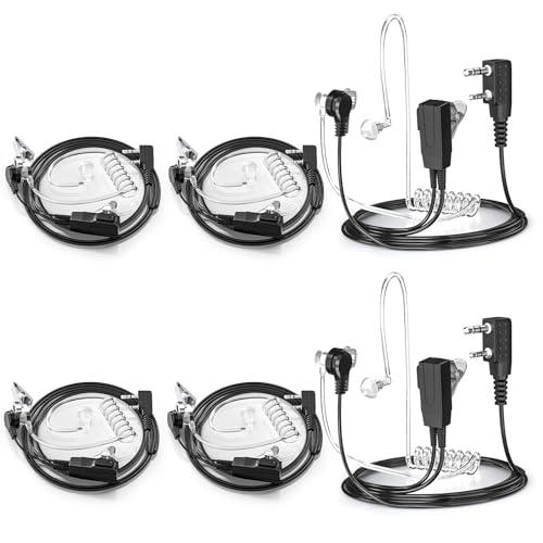 JUCJET Walkie Talkie Headset, Walkie Talkie Headset con tubo sonoro compatibile con walkie talkie BF-88E 888S UV5R UV5RE Baofeng UV 5R BF-88E BF-888S Radio headset (6 pezzi)