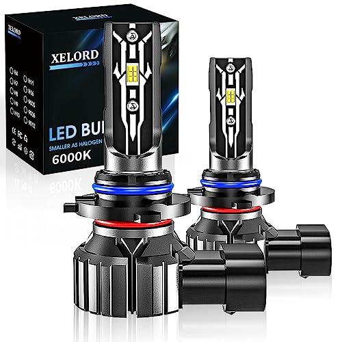 XELORD Lampadine HIR2 9012 LED 6000K Per Fari per Auto e Moto,Sostituzione per Alogena Lampade e Xenon Luci 12V,Confezione da 2