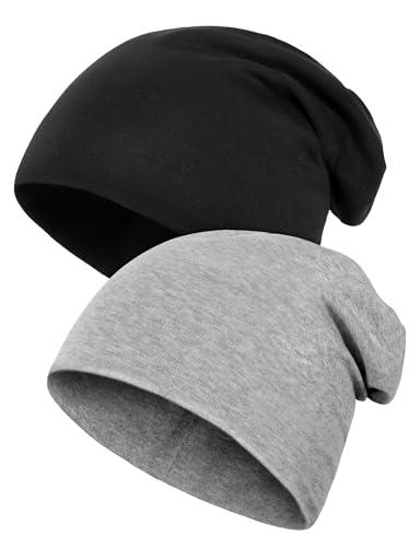 Kiiwah 2 Pezzi Berretto Bambino Invernale, Cappello Cotone per Bambini, Caldi in Doppio Strato, per Primavera, Autunno, Inverno