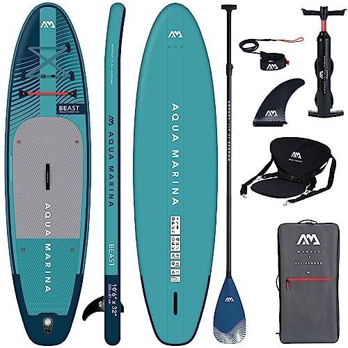 Aqua Marina - Tavola gonfiabile Sup Board Stand up Paddle Aquamarina, confezione completa, 320 x 81 x 15 cm (beast + sedile kayak)