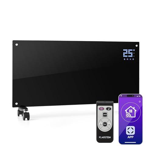 Klarstein Stufa Elettrica Basso Consumo, 2000W, Termoconvettore Smart con Rotelle, Termosifone Portatile a Parete con Termostato, per Casa