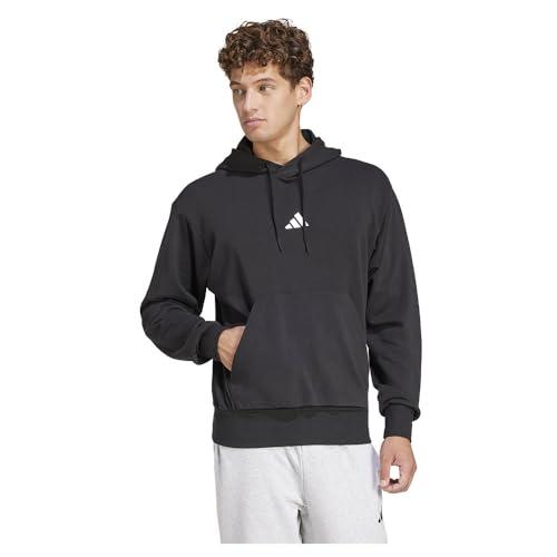 adidas Homme Essentials FEELCOZY French Terry Hoodie, Black/White, M