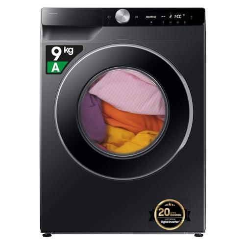 Samsung Lavatrice AI Control WW90DG6U85LB/U3 Libera installazione, 9 Kg, 1400 RPM, Wifi, Ecodosatore, Vapore, Carica Frontale, Corpo: Nero, Oblò: Nero, 60l x 85h x 60p cm, Normal