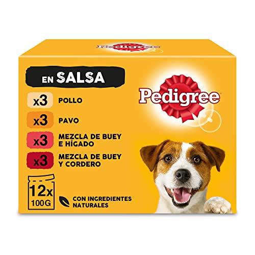 Pedigree Cibo umido per sapori misti Perros in salsa, confezione multipla (4 confezioni x 12 sacchetti x 100 g)