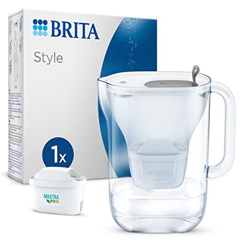 BRITA Caraffa filtrante acqua Style (2.4L) incl. 1 x filtro BRITA MAXTRA PRO All-in-1 che riduce cloro, calcare, PFAS e metalli - Design moderno