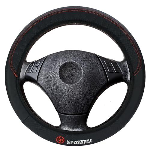 Copri Volante per Auto Universale 35-38cm, Protezione Volante con Grip in PVC, Antiscivolo e Traspirante